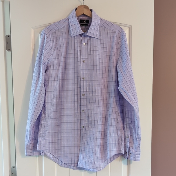 Calvin Klein Slim-Fit Non-Iron Dress Shirt 15.5 34/35 - Picture 1 of 5